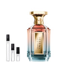 Velixir Selene sample – decant naast de volle fles ter herkenning